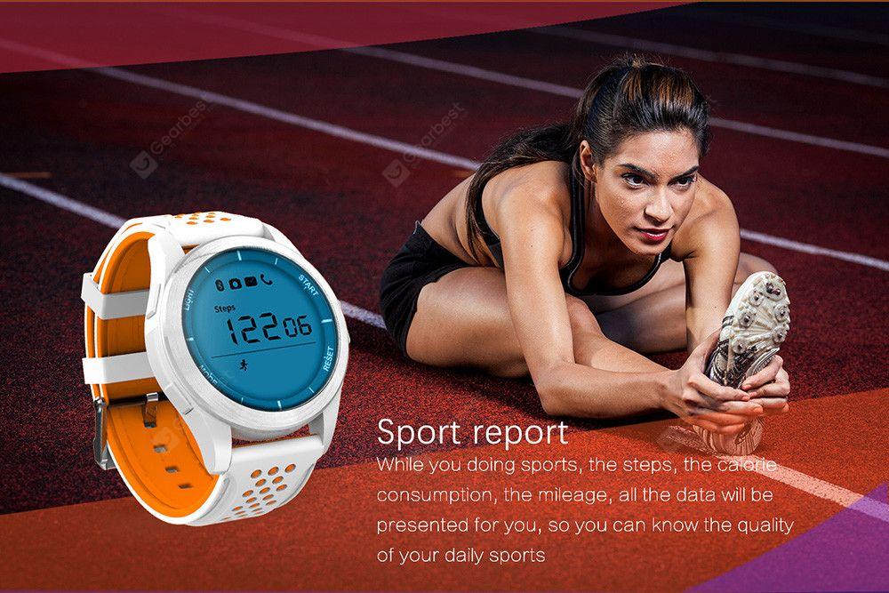 NO.1 F3 Sports Smartwatch Bluetooth 4.0 IP68 Waterproof Remote Camera Sedentary Reminder Sleep Monitor Pedometer- Black and red