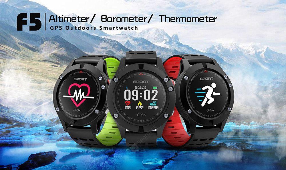 NO.1 F5 Heart Rate Monitor Smart Watch GPS Heart Rate Monitor Wristband  - Gray