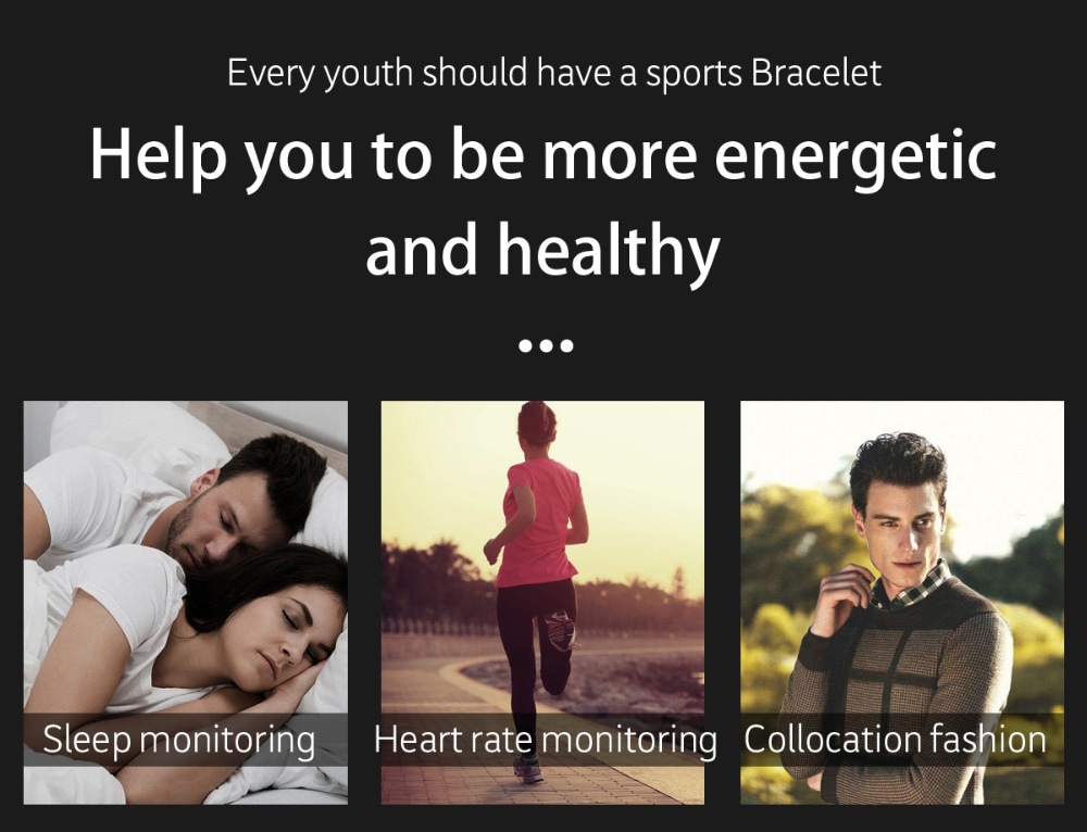 P70 1.3 inch Sports Smart Watch IP68 Waterproof Color Screen Heart Rate Intelligent Bracelet- Black