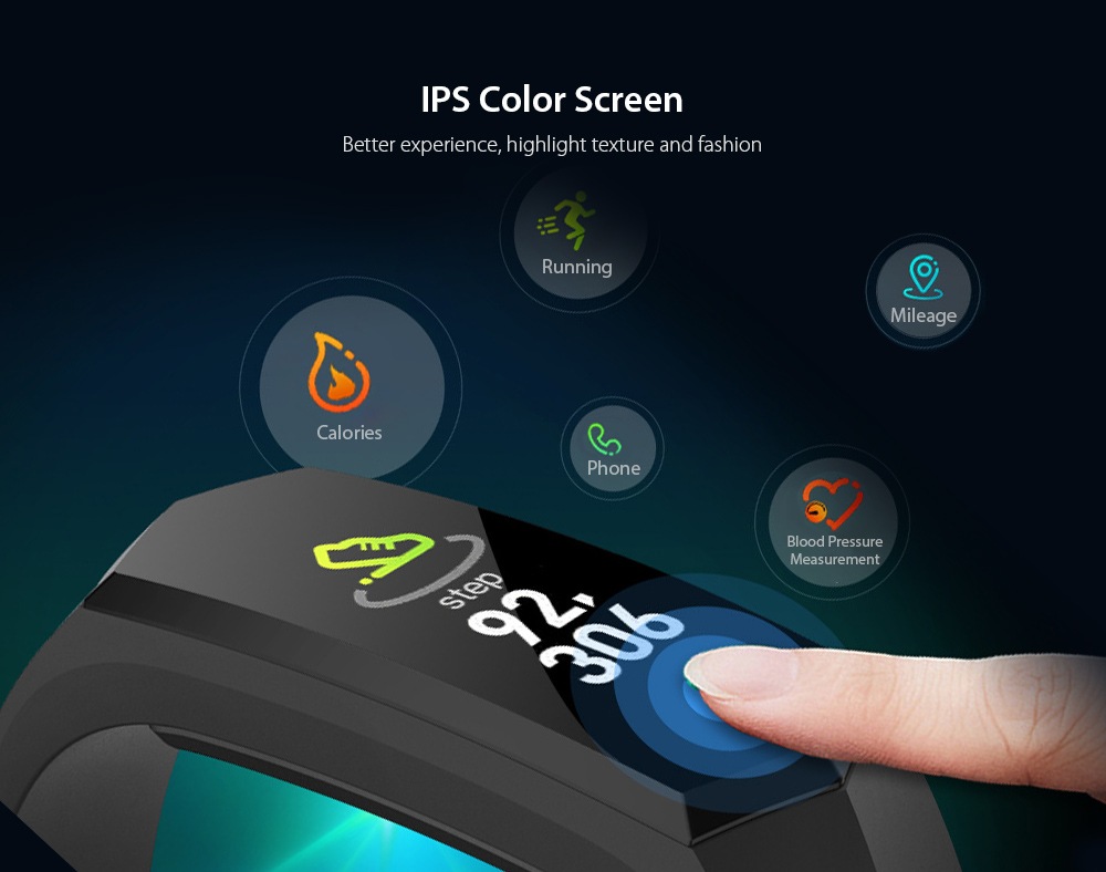 V17 Sports Bracelet Smartwatch IPS Color Screen