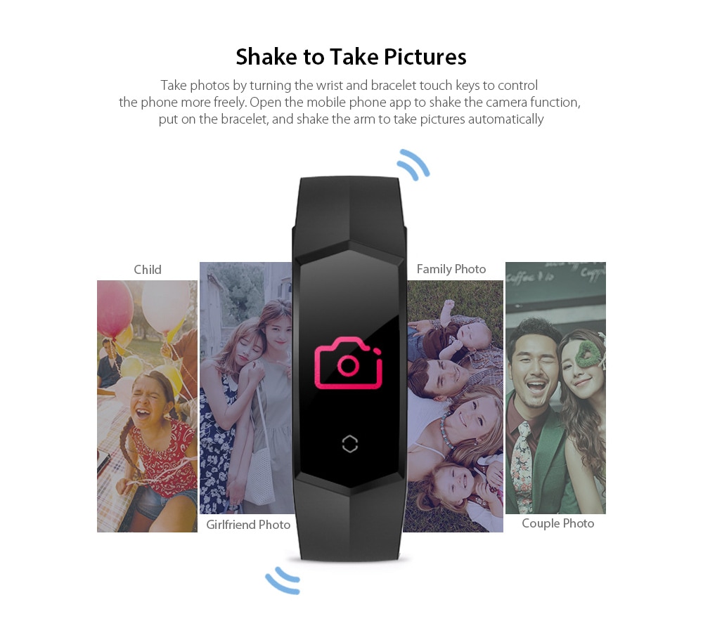 V17 Sports Bracelet Smartwatch Shake to Take Pictures