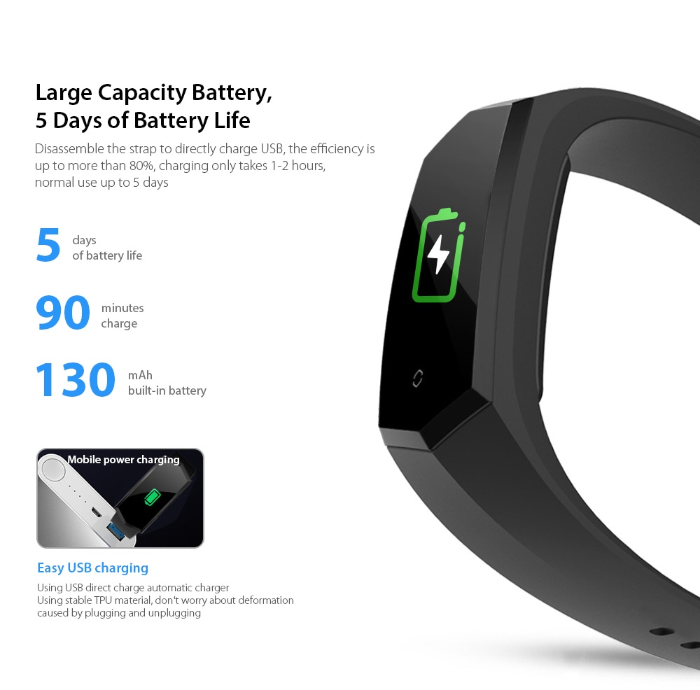 V17 Sports Bracelet Smartwatch Large Capacity Battery, 5 Days of Battery Life