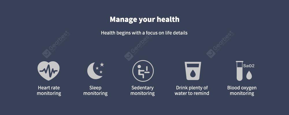 M4 Healthy Management / Heart Rate / Blood Oxygen / Sleep Monitoring Smart Bracelet - Black