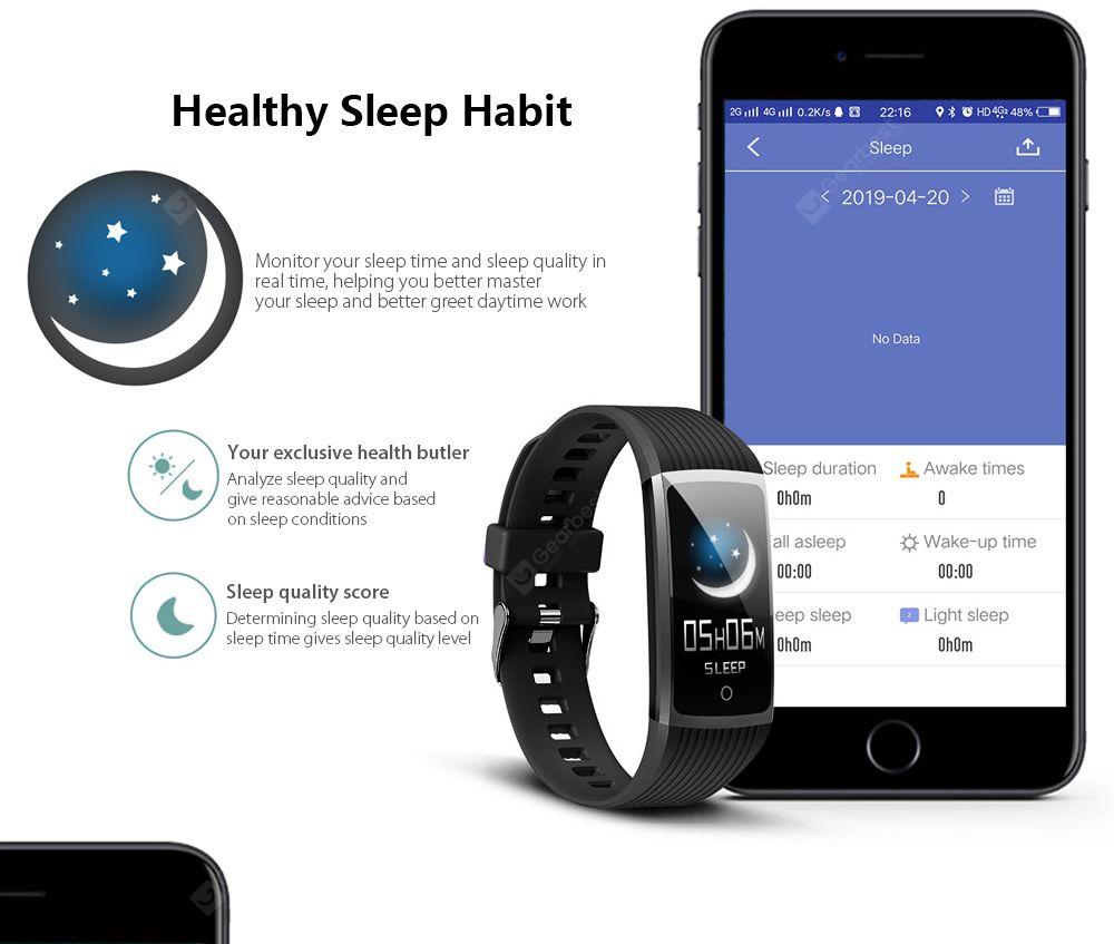 R12 1.14 inch Touch Screen Smartwatch Healthy Sleep Habit