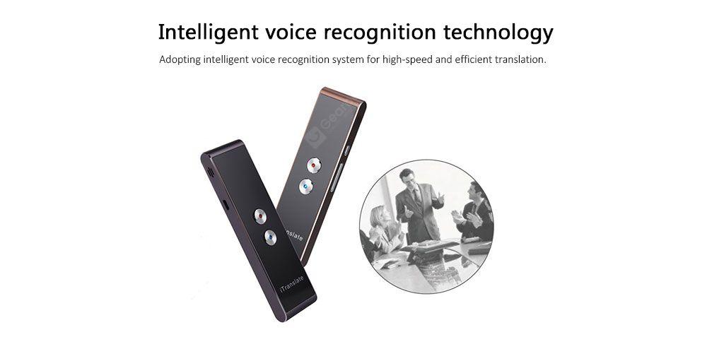 T8 Pocket Intelligent Multilingual Translator Device- Black